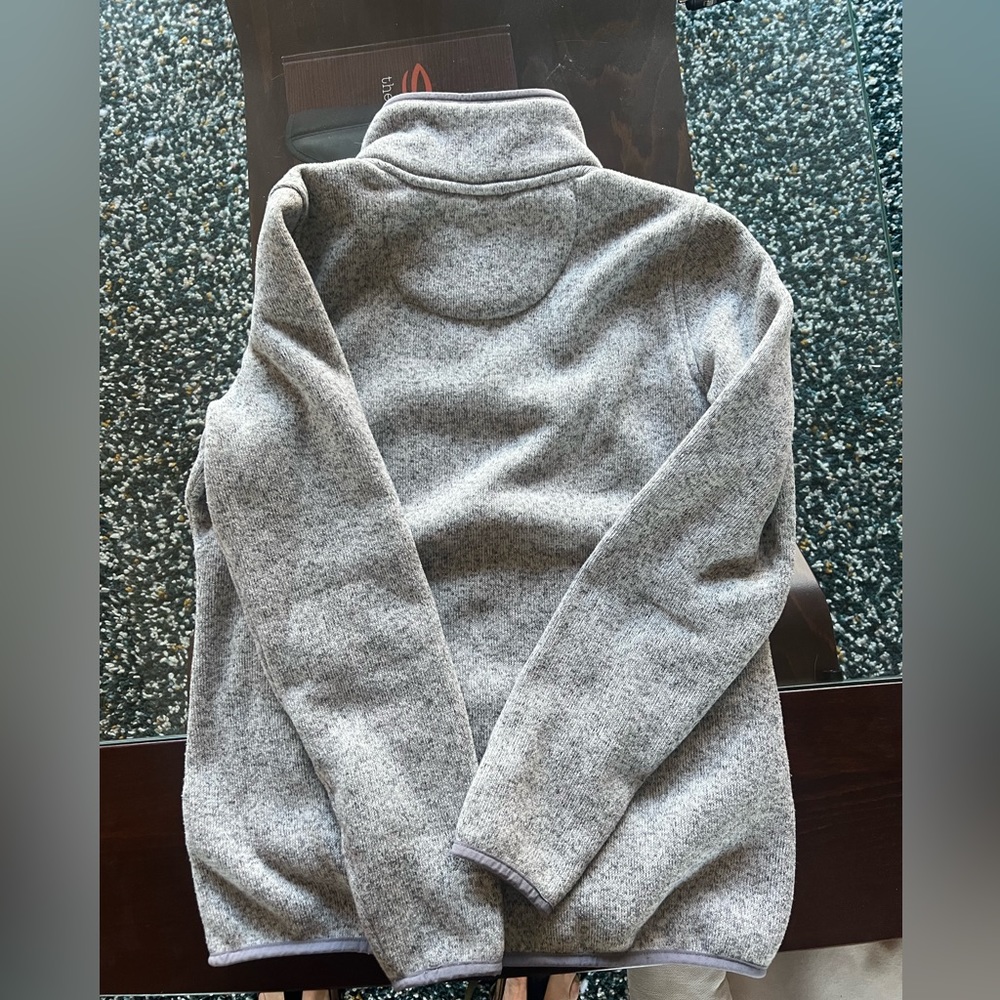 XS ll bean women sweater fleece pullover Heather grey - Picture 8 of 9